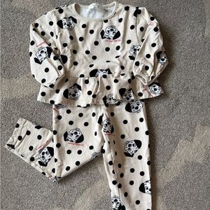 Dalmatian Print Kids Matching Set - Black and White